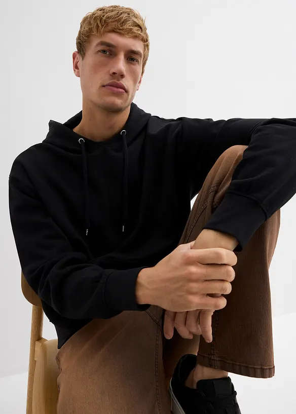 Mikina s kapucí, z čisté organické bavlny, Loose Fit, bonprix