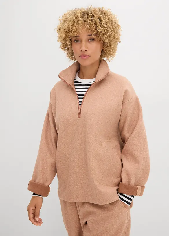Oversize pulovr s vlněným vzhledem, bonprix