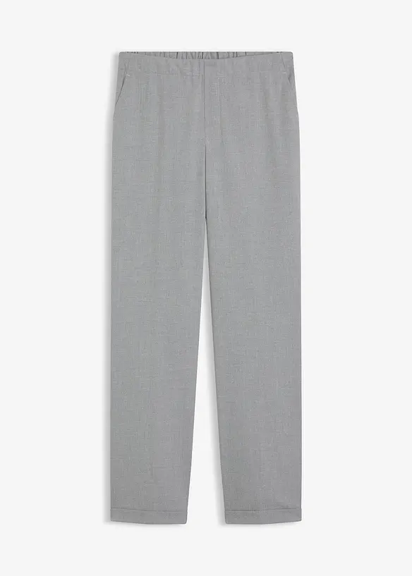 Kalhoty bez zapínání, s ohrnutými lemy, bonprix