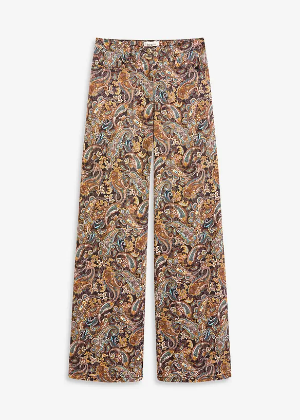 Strečové kalhoty Wide Leg, s bavlnou, bonprix