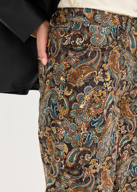 Strečové kalhoty Wide Leg, s bavlnou, bonprix