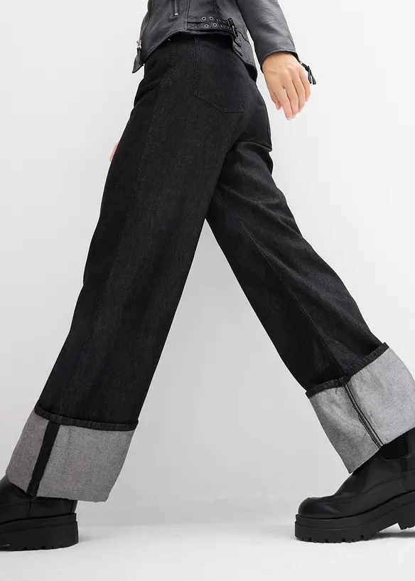 Džíny Baggy, Mid Waist, bonprix