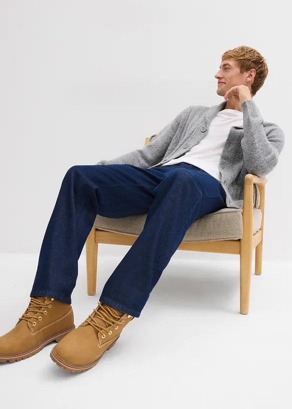 Džíny Relaxed Fit z čisté organické bavlny, Straight, bonprix
