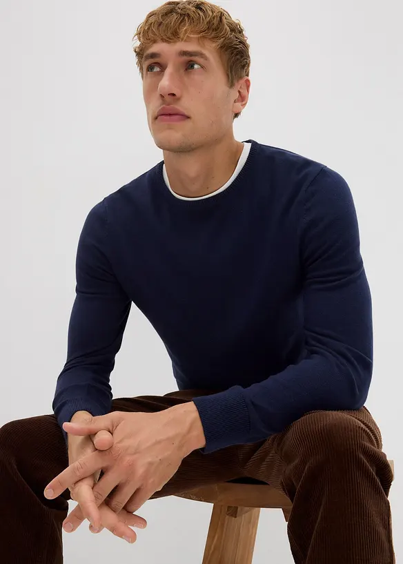 Svetr z jemné pleteniny s luxusní merino vlnou, bonprix