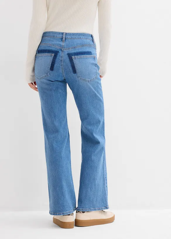 Džíny Flared, Mid Waist, bonprix