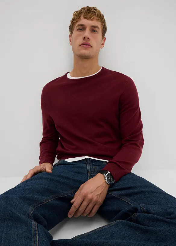 Svetr z jemné pleteniny s luxusní merino vlnou, bonprix