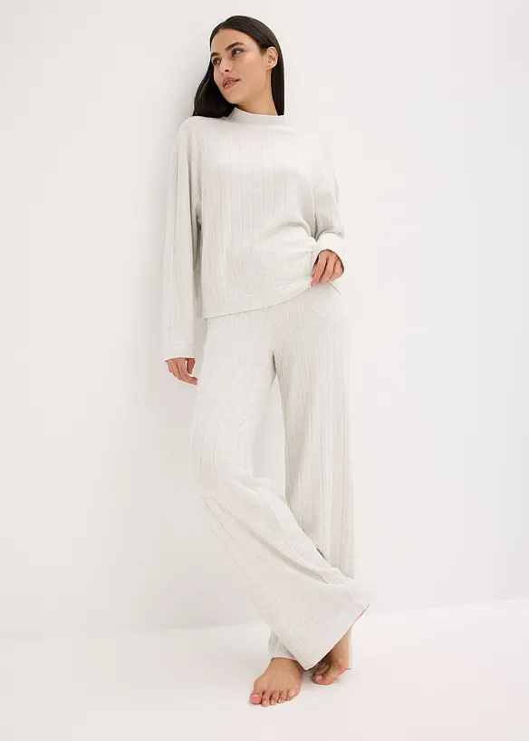 Domácí souprava z měkkého žebrovaného materiálu, oversize, bonprix