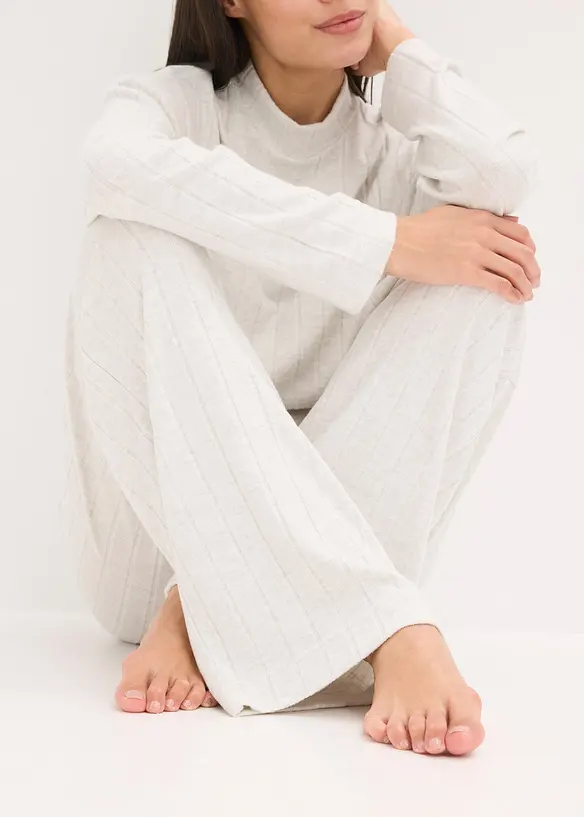 Domácí souprava z měkkého žebrovaného materiálu, oversize, bonprix