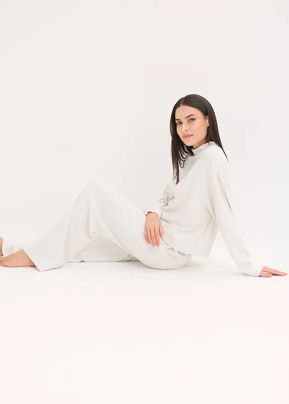 Domácí souprava z měkkého žebrovaného materiálu, oversize, bonprix