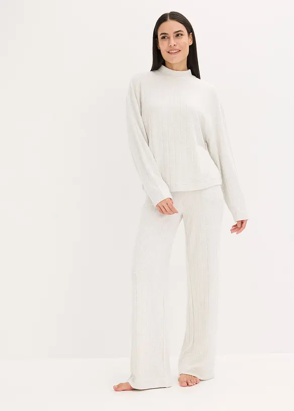 Domácí souprava z měkkého žebrovaného materiálu, oversize, bonprix
