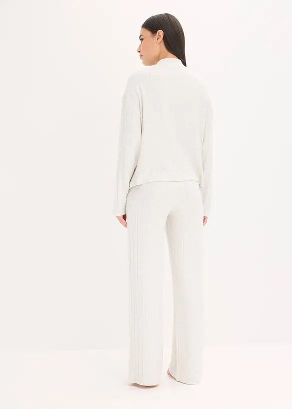 Domácí souprava z měkkého žebrovaného materiálu, oversize, bonprix