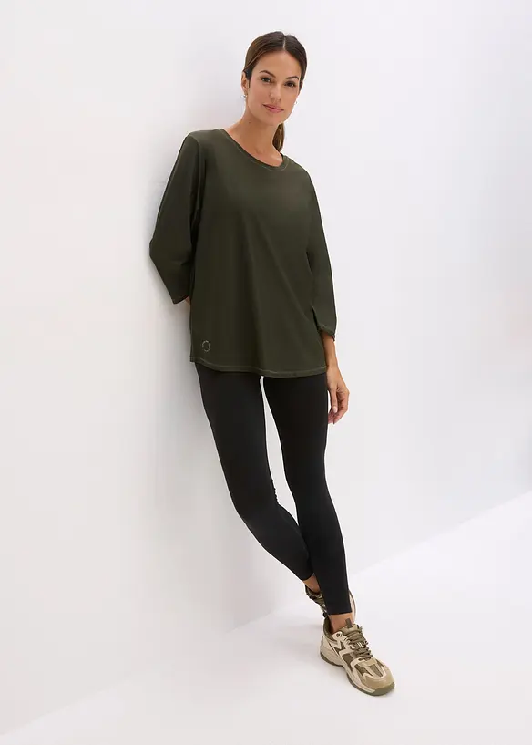 Velmi měkké funkční tričko s 3/4 rukávy, rychleschnoucí, bonprix