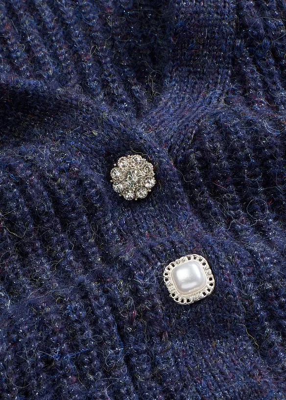 Pletená vesta s ozdobnými knoflíky a podílem vlny, bonprix