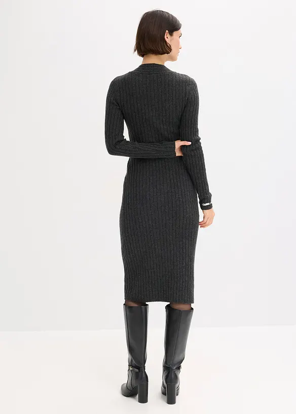 Pletené šaty s podílem vlny, bonprix