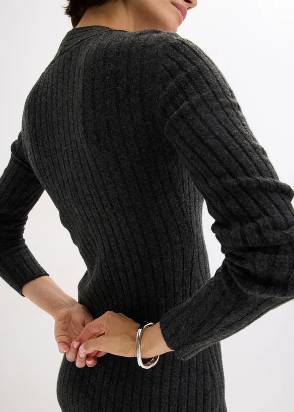 Pletené šaty s podílem vlny, bonprix