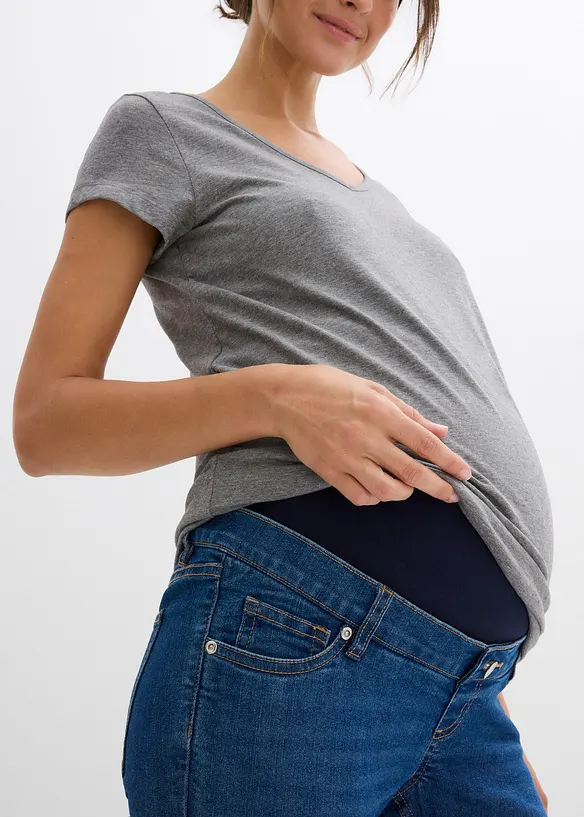 Těhotenské džíny s organickou bavlnou, Skinny, bonprix