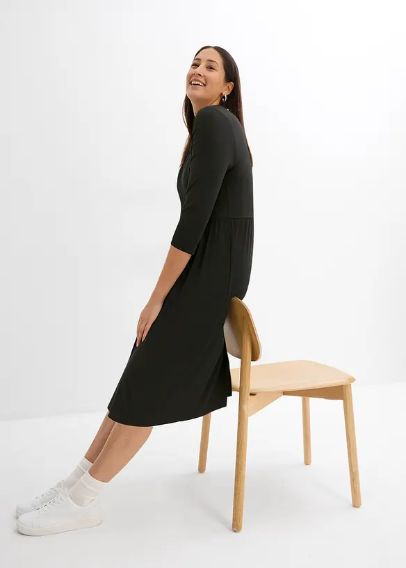 Šaty z bavlněného žerzeje, midi délka, bonprix