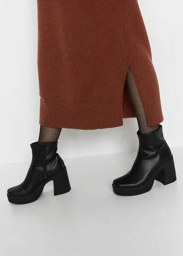 Oversize pletené šaty v délce midi, bonprix