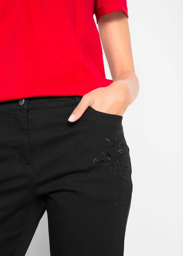 Slim Fit džíny, Mid Waist cropped, bonprix
