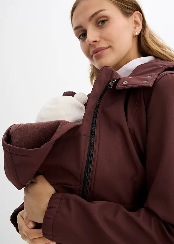 Těhotenská/nosící softshellová bunda, nastavitelná šířka, bonprix