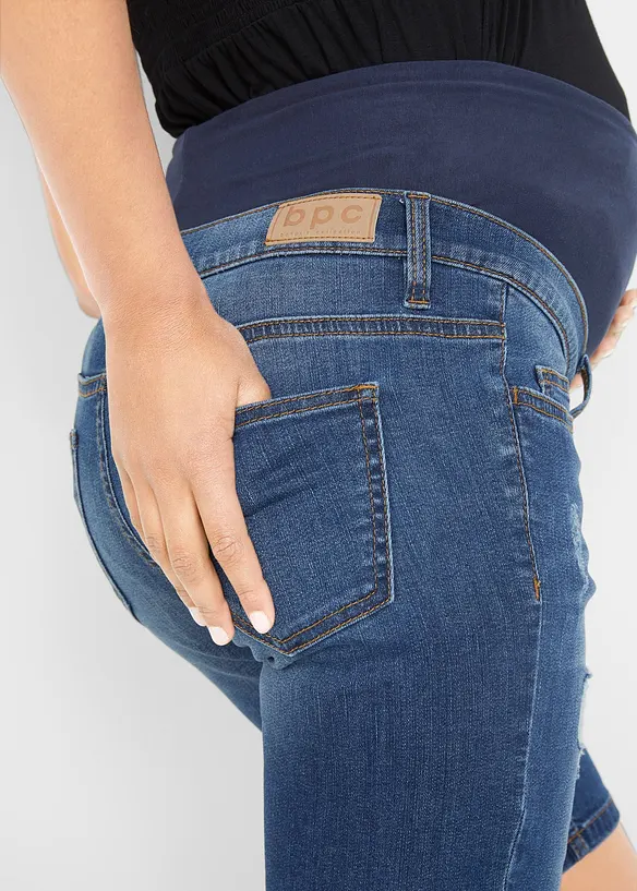 Těhotenské džínové bermudy, Regular Fit, bonprix