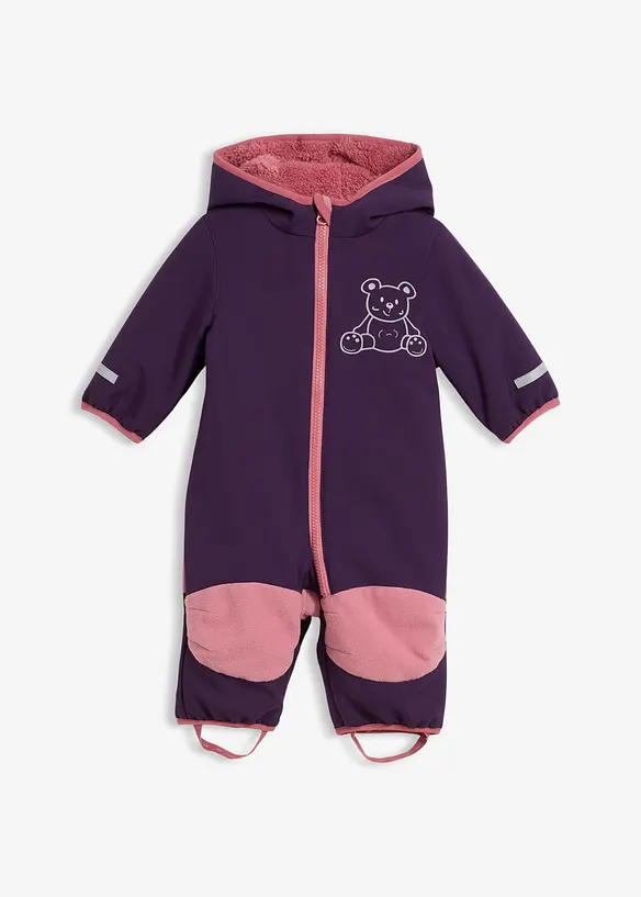 Nepromokavý softshellový overal s kapucí, bonprix