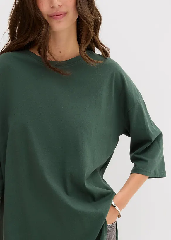 Dlouhé oversize triko z čisté organické bavlny, bonprix
