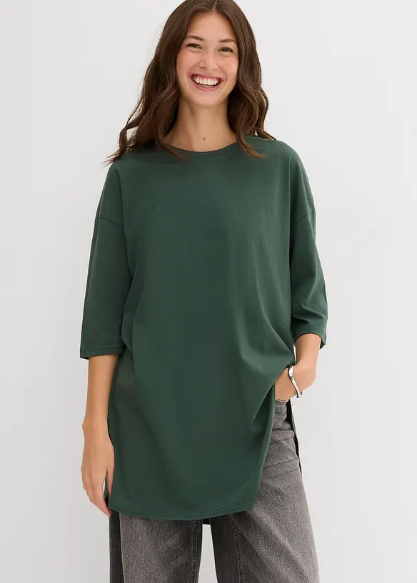 Dlouhé oversize triko z čisté organické bavlny, bonprix