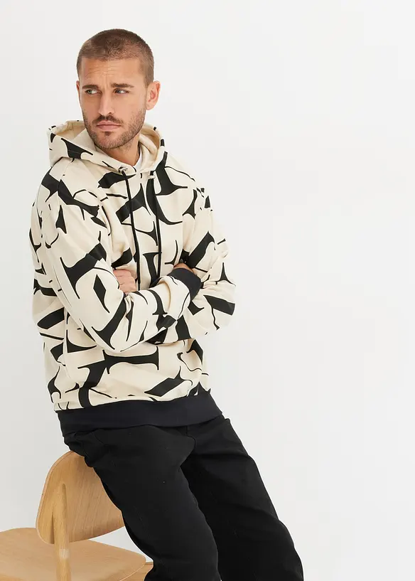 Mikina s kapucí, z organické bavlny, Loose Fit, bonprix