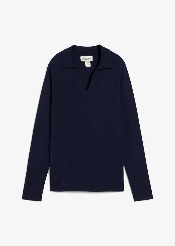 Triko polo z jemné viskózy, bonprix