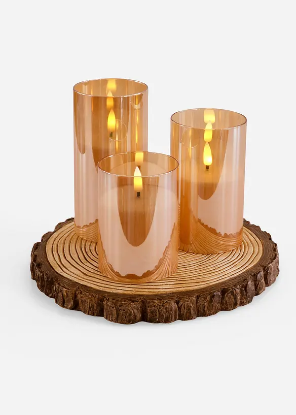 LED dekorativní svíčky (3dílná souprava), bonprix