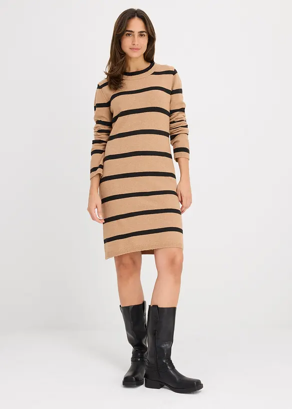 Přiléhavé pletené šaty, bonprix