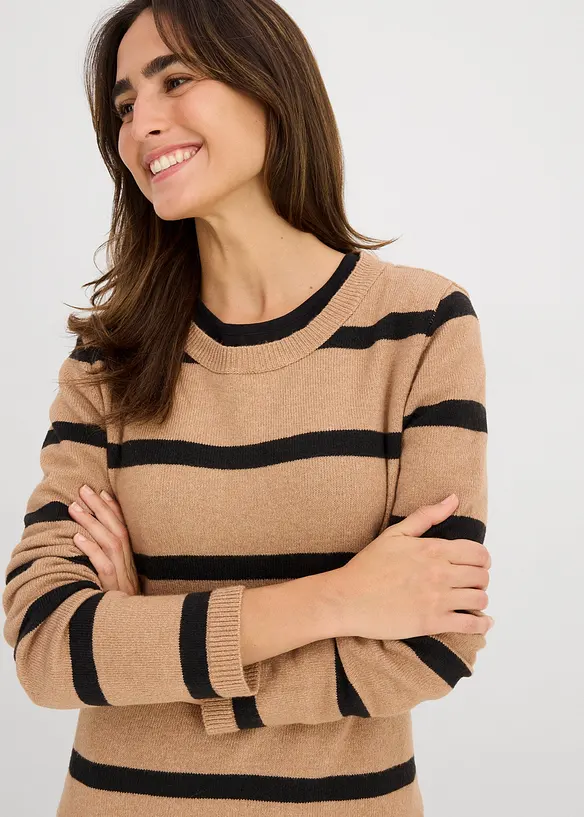 Přiléhavé pletené šaty, bonprix