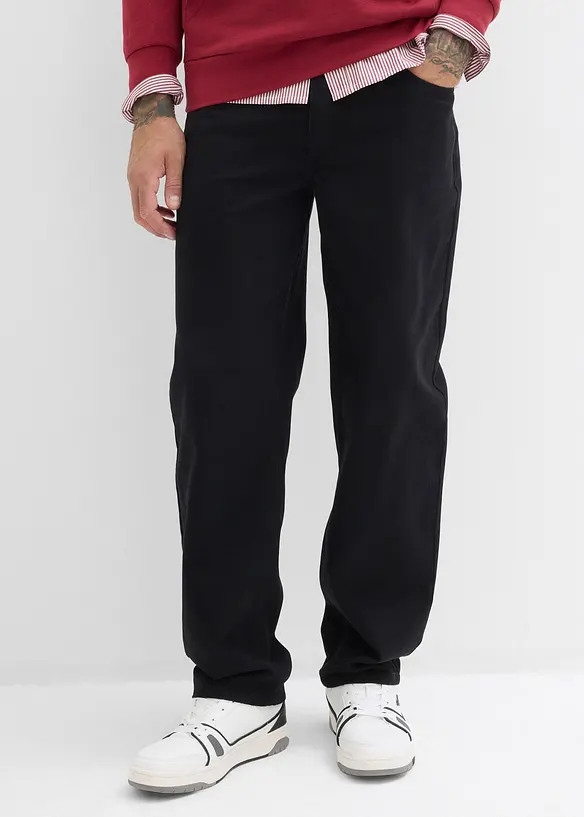 Keprové kalhoty s pohodlným pasem, Relaxed Fit, Straight, bonprix