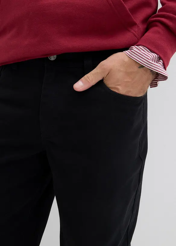 Keprové kalhoty s pohodlným pasem, Relaxed Fit, Straight, bonprix