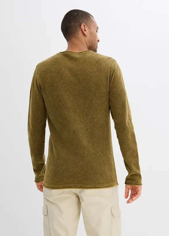 Svetr se sepraným vzhledem, Slim Fit, bonprix