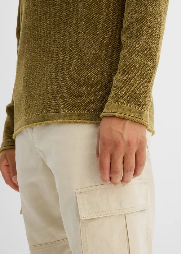 Svetr se sepraným vzhledem, Slim Fit, bonprix