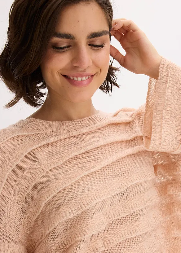 Oversize svetr, polotransparentní, bonprix