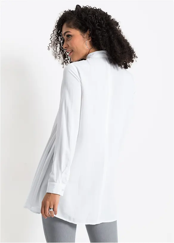 Halenka s knoflíkovou lištou s perličkami, bonprix