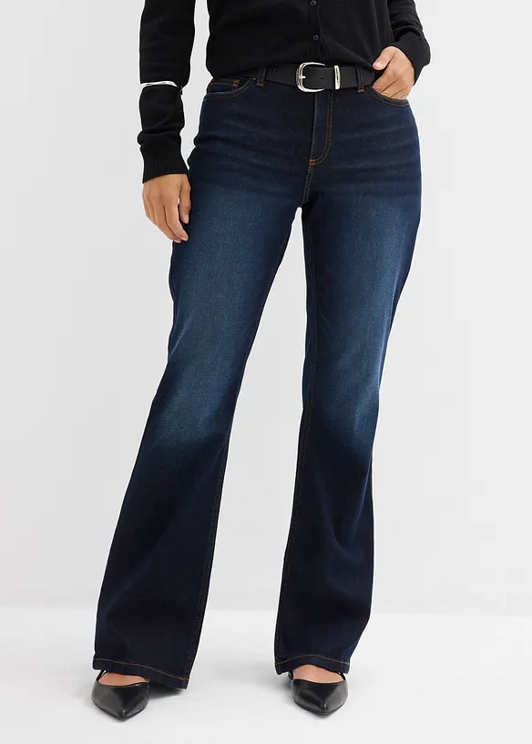 Džíny Bootcut, Mid Waist, bonprix