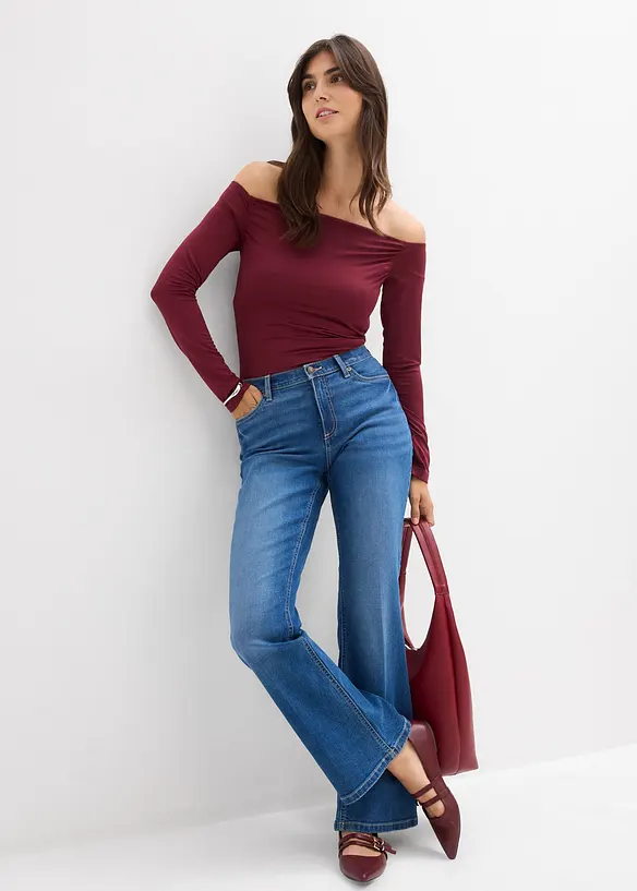 Džíny Bootcut, Mid Waist, bonprix