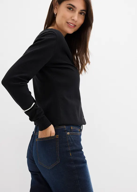 Džíny Bootcut, Mid Waist, bonprix