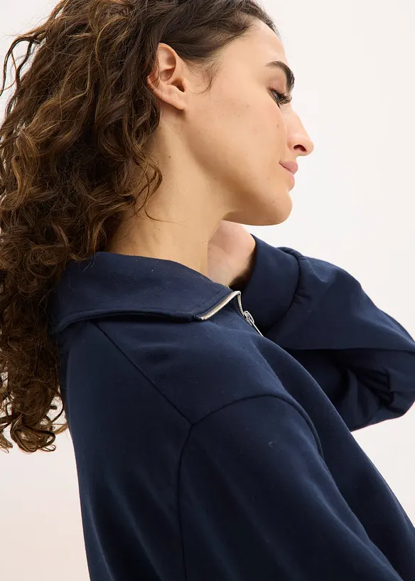Oversize mikina se zipem, bonprix