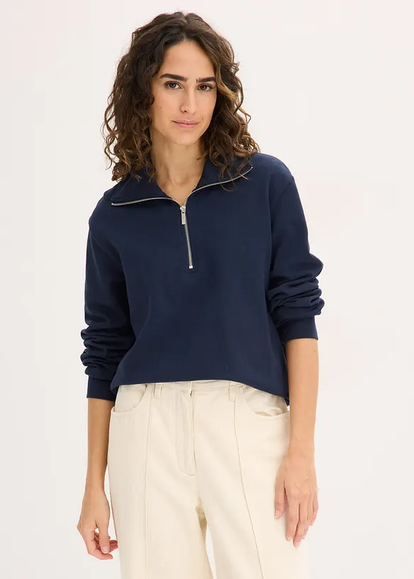 Oversize mikina se zipem, bonprix