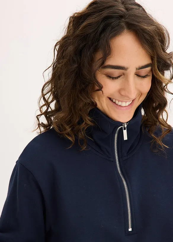 Oversize mikina se zipem, bonprix