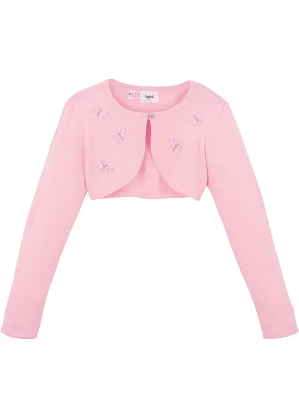 Dívčí pletené bolero s aplikacemi motýlů, bonprix