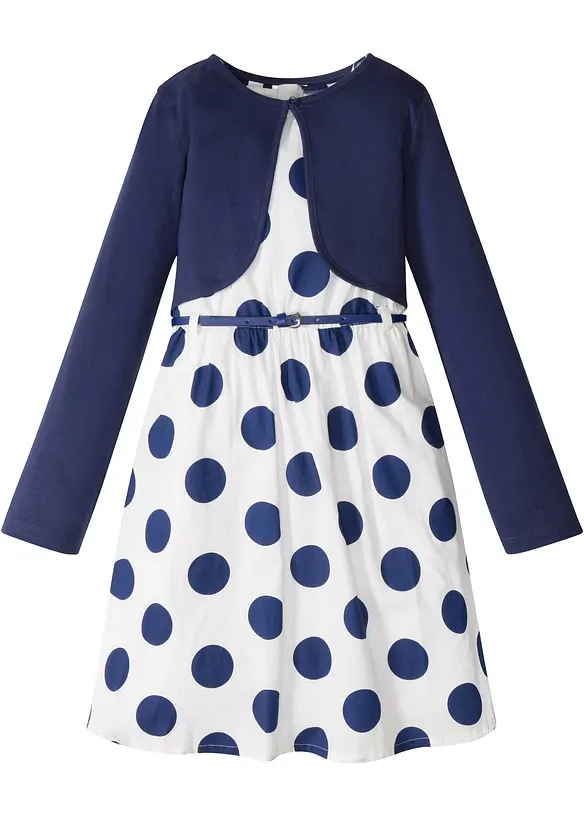 Šaty + pásek + bolerko (3dílná souprava), bonprix