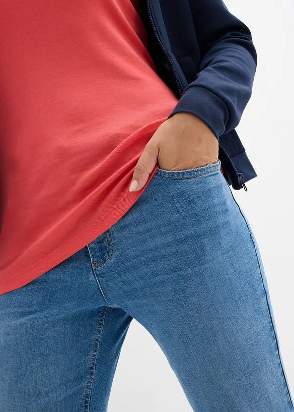 Top s úzkými ramínky, z čisté organické bavlny (3 ks v balení), bonprix