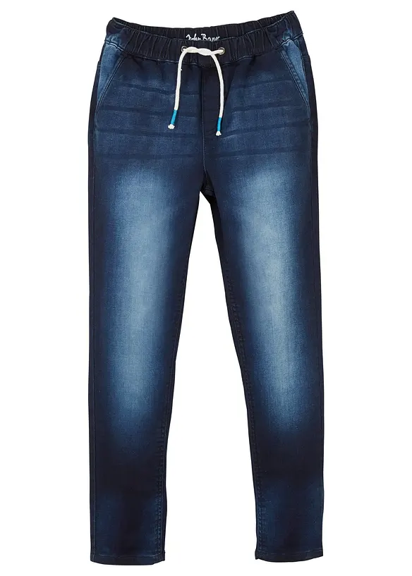 Džíny z teplákoviny, bez zapínání, Regular Fit, Straight, bonprix
