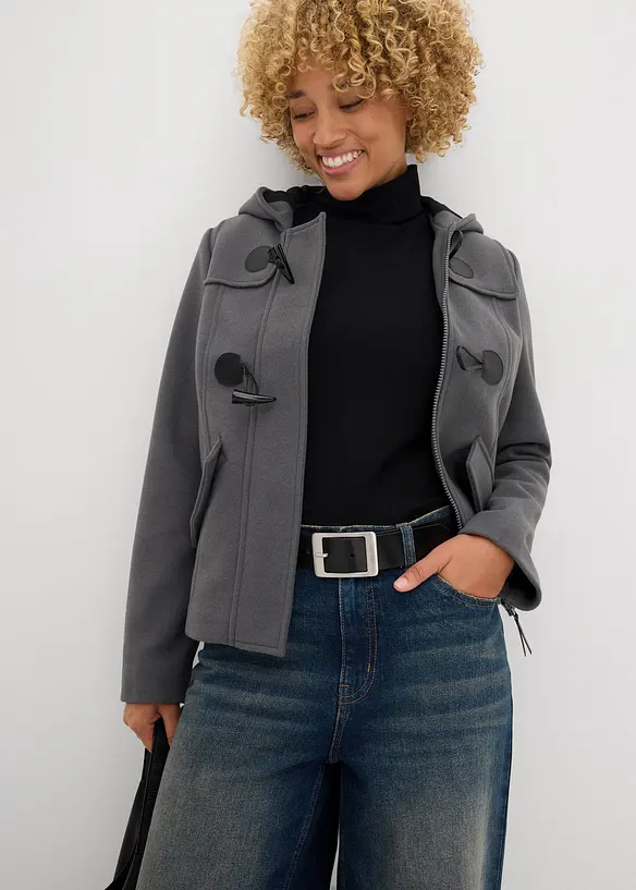 Duffle bunda, imitace vlny, bonprix